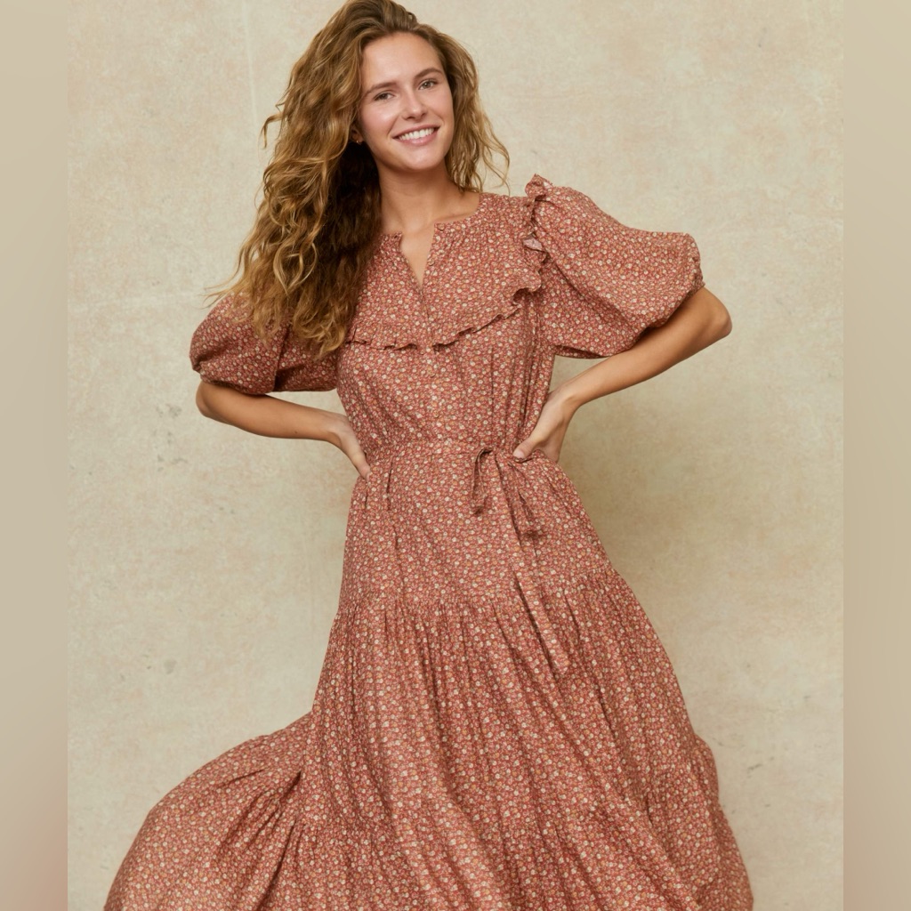 Christy Dawn Emilia Dress In Rooisbos Floral Size S Like New